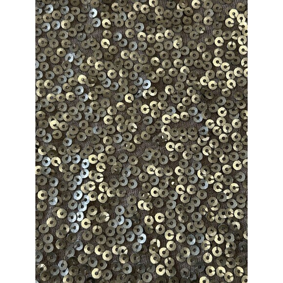 J Crew Gold‎ Sequin Scoop Neck Long Sleeve Top Sz XL - Picture 5 of 7